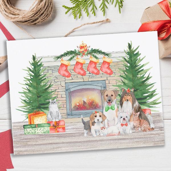 Budget Dog Lover Happy Pawlidays Christmas Card