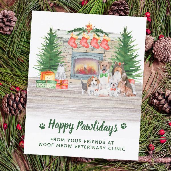 Budget Dogs Cats Pet Business Christmas Card