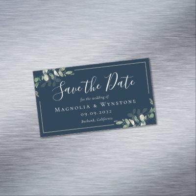 BUDGET Eucalyptus Watercolor Wedding Save The Date  Magnet