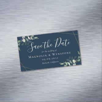 BUDGET Eucalyptus Watercolor Wedding Save The Date  Magnet