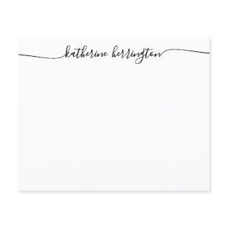 Budget Girly Script Name Calligraphy Note Card