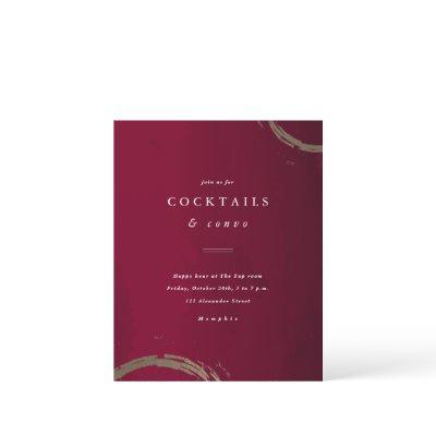 Budget Gold Cocktail Dinner Party Invitation