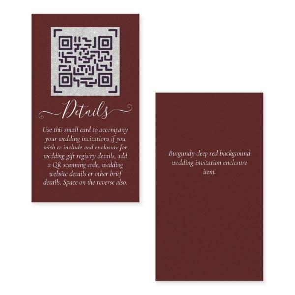 Budget QR Code Website RSVP Hotel Wedding Details