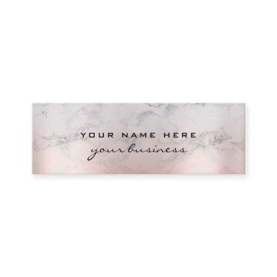 Budget Rose Gold Pink Marble Script Elegant Mini