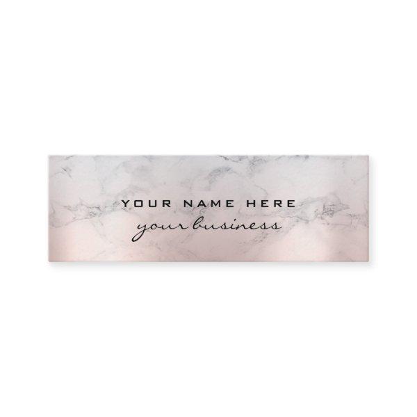 Budget Rose Gold Pink Marble Script Elegant Mini