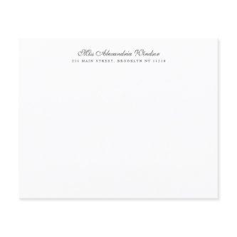 Budget Timeless Elegant Name Address Note Card