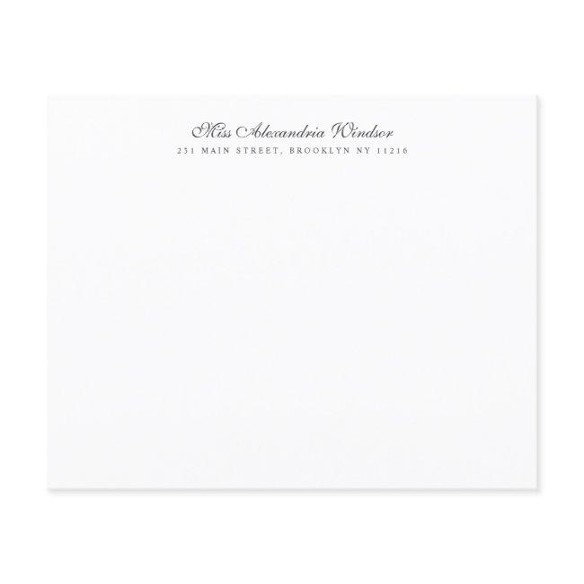 Budget Timeless Elegant Name Address Note Card