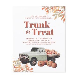 Budget Trunk or Treat Halloween Pumpkin Invitation