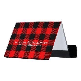 Buffalo Check Red and Black Lumberjack Plaid Decor Desk  Holder