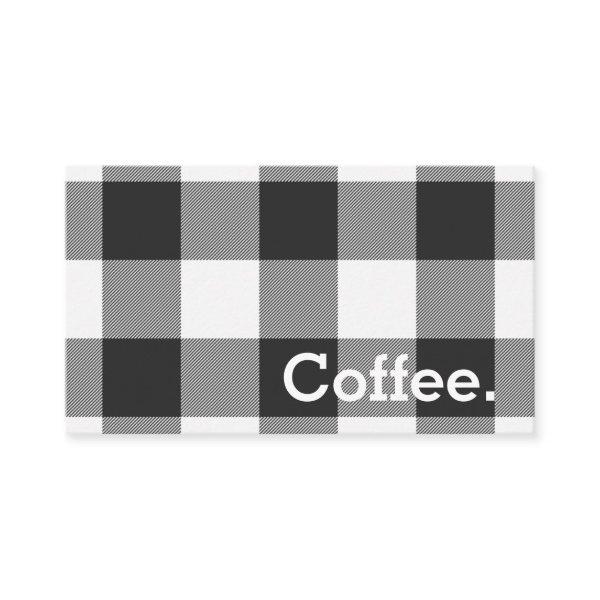Buffalo Check Simple Coffee Punchcard Loyalty Card