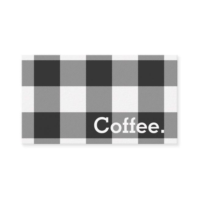 Buffalo Check Simple Coffee Punchcard Loyalty Card