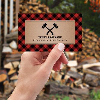 Buffalo Plaid Axe Tree Service Firewood