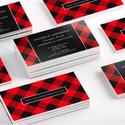 Buffalo Plaid Check Executive Coach Custom Color