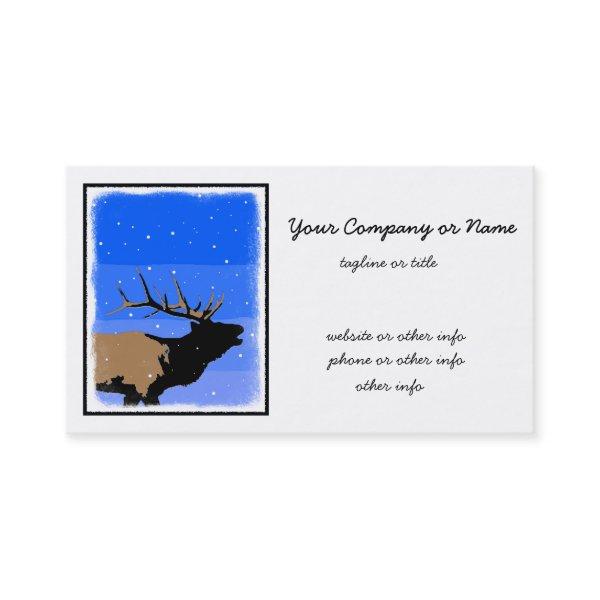 Bugling Elk in Winter  - Original Wildlife Art