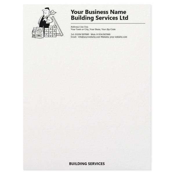 Builder & Building Services Business Letterhead