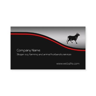 Bull Silhouette, red swoosh on metallic-look