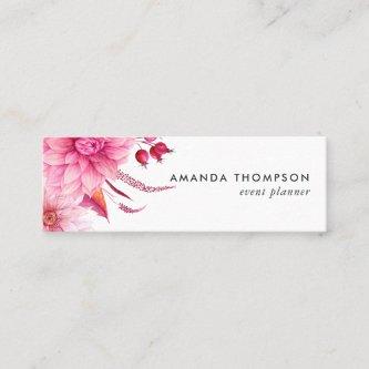 Burgundy and Blush Watercolor Floral Mini