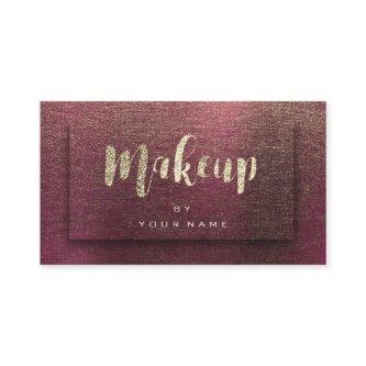 Burgundy Gold Typograph Makeup 3D Effect Linen
