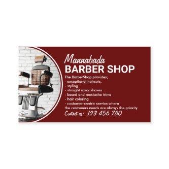 Burgundy Minimal Style Hair Salon Photos of Barber