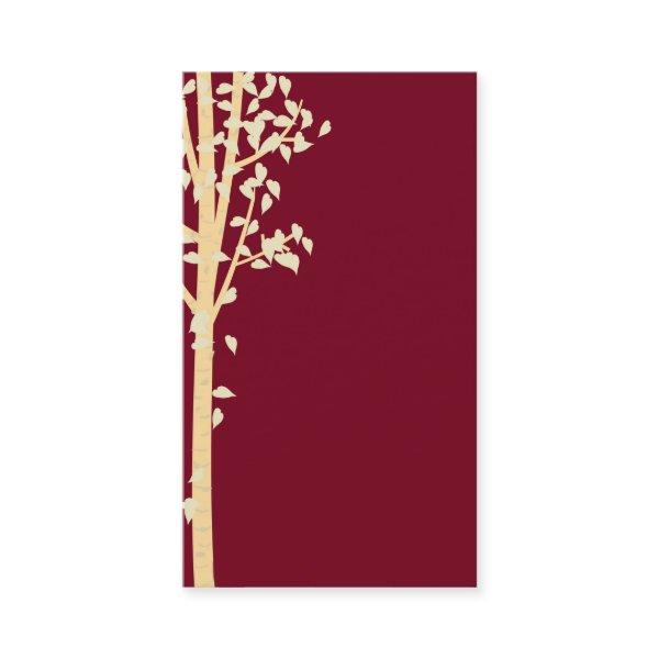 Burgundy Red Gold Aspen Birch Tree