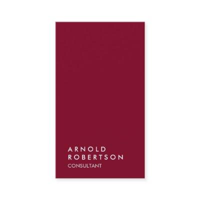 Burgundy Red Trendy Modern Minimalist Simple