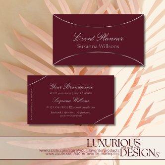 Burgundy with Shimmery Silver Decor Simple Stylish