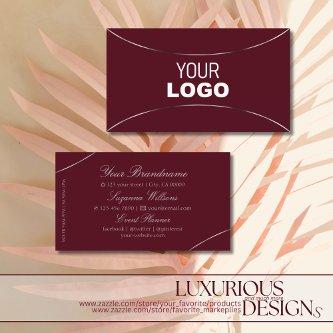 Burgundy with Silver Decor and Logo Stylish Simple