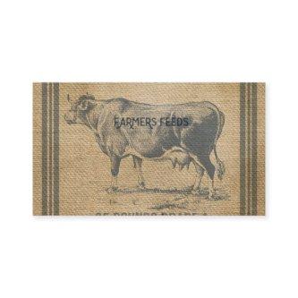 burlap cow feed sack