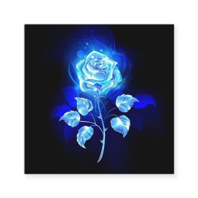 Burning Blue Rose Calling Card