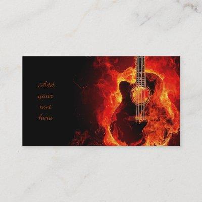 Burning Guitar Orange Flames, Music