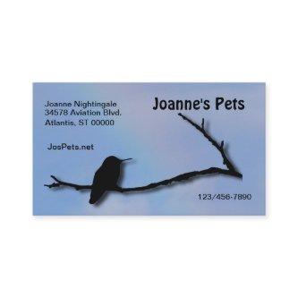 Bus. Card - Hummingbird Silhouette