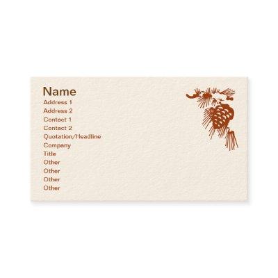 Bus. Card - Pine Cone with Snow
