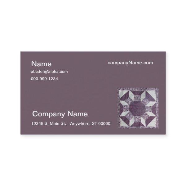 Bus. Card - Purple Quilt pattern