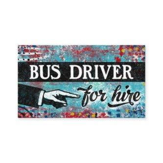 Bus Driver For Hire  - Blue Red