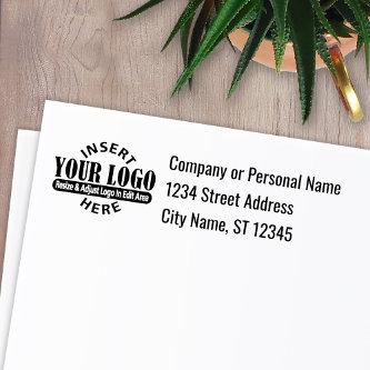 Business Address with Logo Return Address Self-inking Stamp