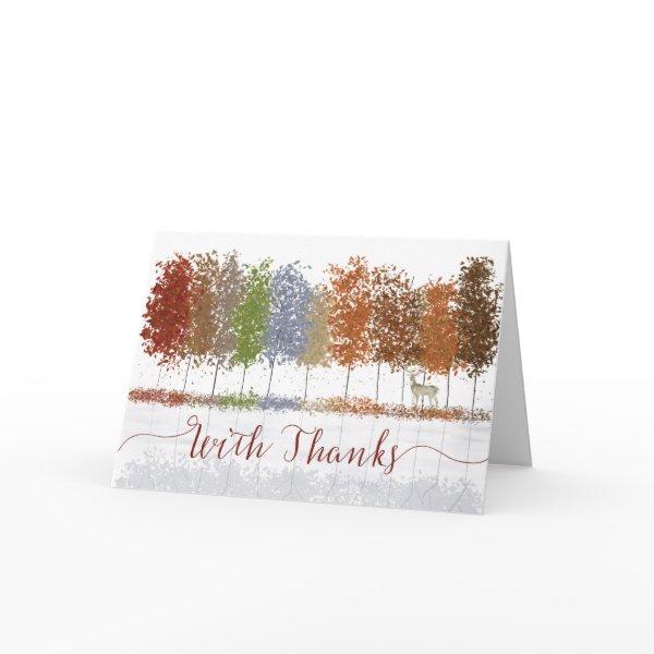 Business Appreciation at Thanksgiving Trees  Card