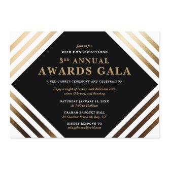 Business Awards Gala Elegant Gold Black Invitation