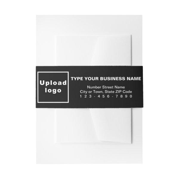 Business Black Portrait Format Invitation Belly Band
