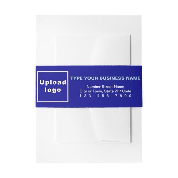 Business Blue Portrait Format Invitation Belly Band