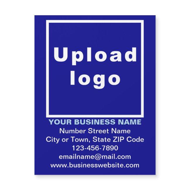 Business Brand on 4.25” x 5.6” Blue Magnetic Card