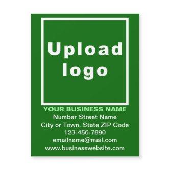 Business Brand on 4.25” x 5.6” Green Magnetic Card