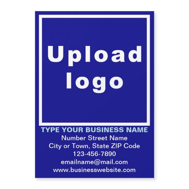 Business Brand on 5” x 7” Blue Magnetic Card
