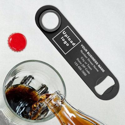 Business Brand on Black Bottle Opener