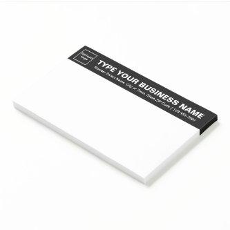 Business Brand on Black Heading of Large Post-it Notes