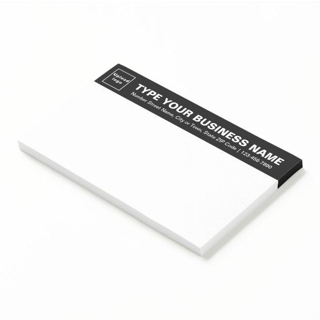 Business Brand on Black Heading of Large Post-it Notes