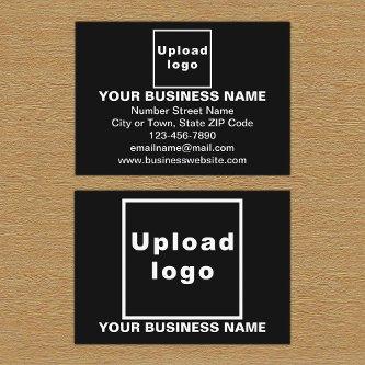 Business Brand on Black Rectangle Enclosure Card