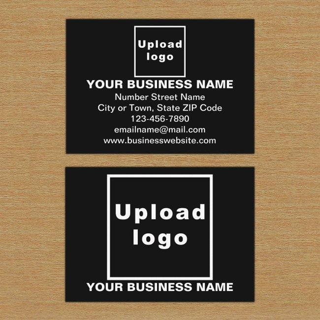 Business Brand on Black Rectangle Enclosure Card