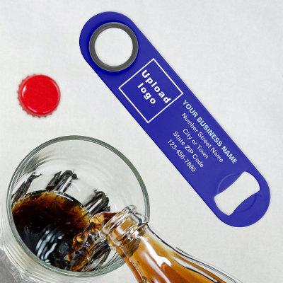 Business Brand on Blue Bottle Opener