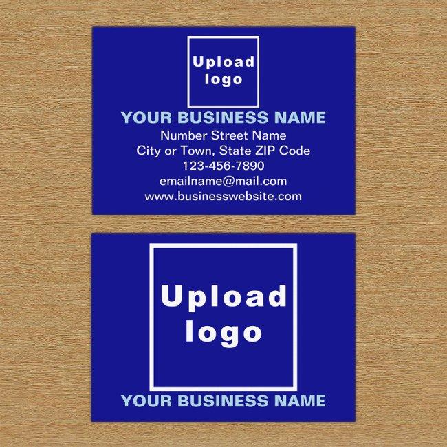 Business Brand on Blue Rectangle Enclosure Card