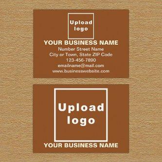 Business Brand on Brown Rectangle Enclosure Card
